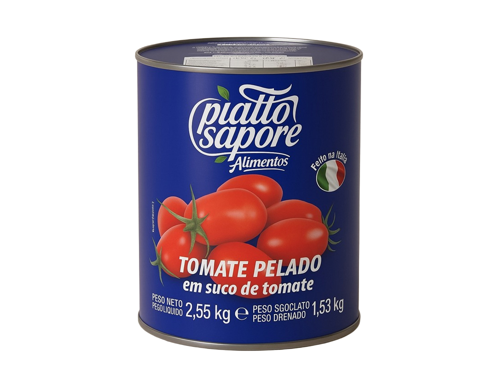 TOMATE PELADO INTEIRO PIATTO SAPORE 2,5 KG (CX 6 LT)